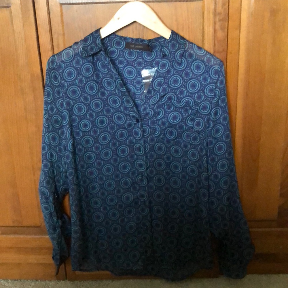 The Limited blue pattern button down